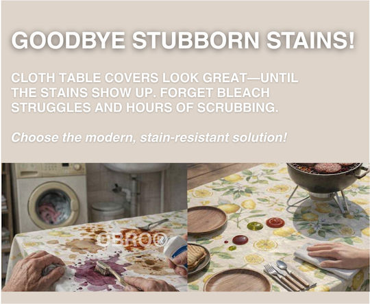 Stain Resistant Yellow Tablecloth 140x180cm