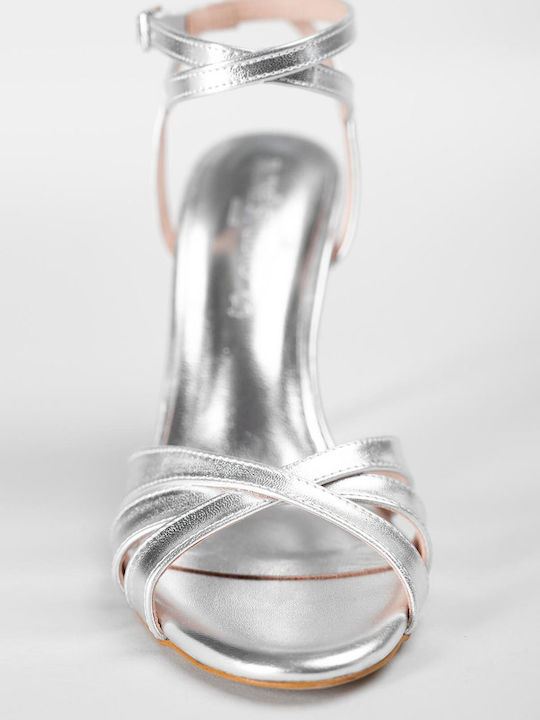Leather Silver Women's Sandals