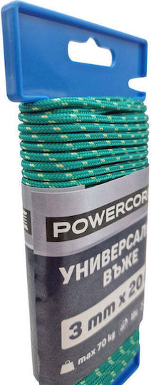 Universal Rope Powercord 3 Mm 20 M Green