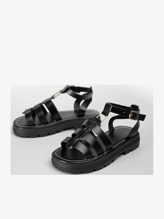 Women's Flat Sandals Gladiator Black