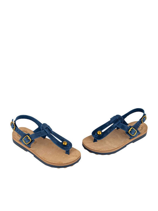 Marlena Leather Women's Anatomic Sandals Blue