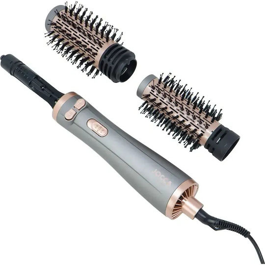 Jocca Ceramic Electric Hair Brush with Air and Rotating Head for Hair Straightening and Curls