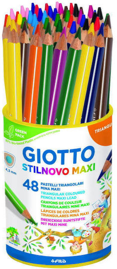 Giotto Creioane Colorate 48 Culori Tub Giotto Stilnovo Maxi