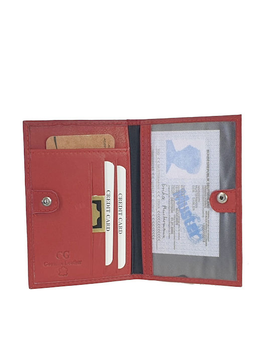 Дървен Мъжки Портфейл За Карти С RFID Червен