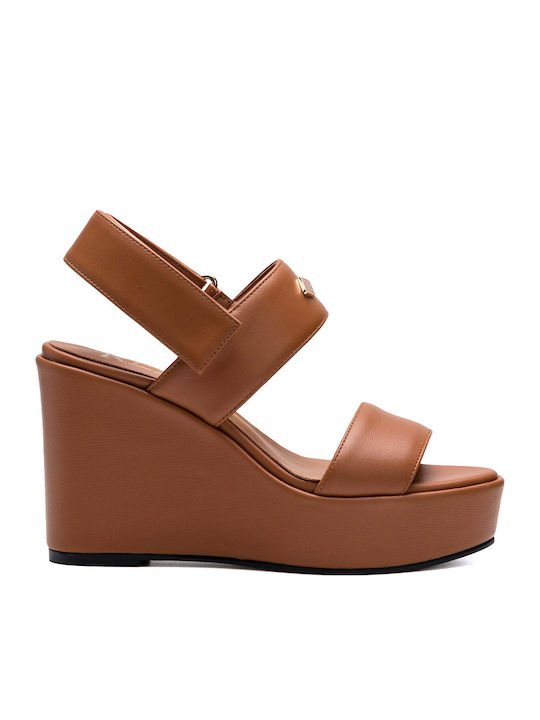 Sommer Damenplattformen Tabac