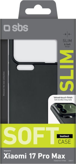 SBS SBS Silicone Back Cover for Xiaomi 17 Pro Max Black