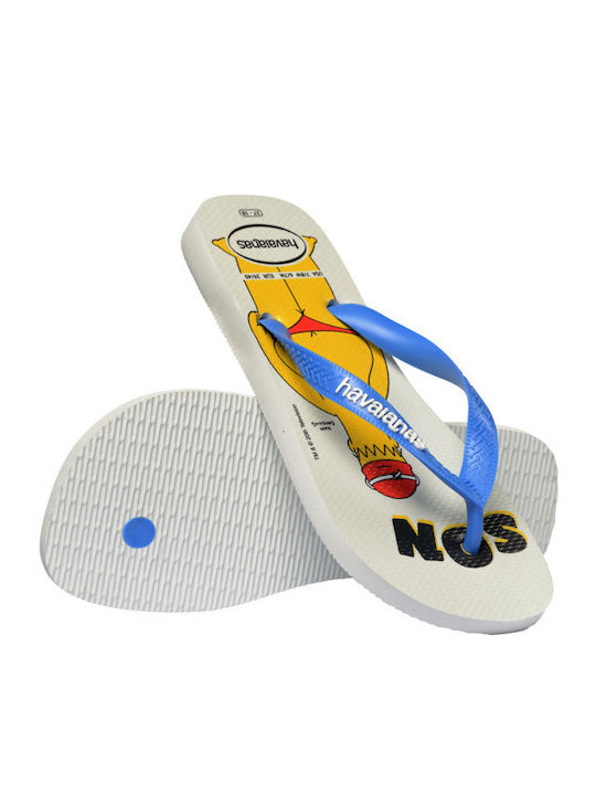 Simpsons Herren Flip-Flops Weiße