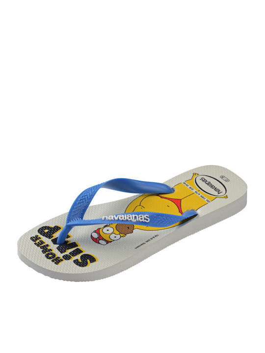 Simpsons Herren Flip-Flops Weiße