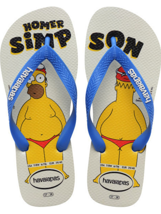 Simpsons Herren Flip-Flops Weiße
