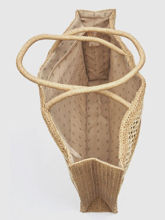 Verde Wicker Beach Bag Beige Verde Wicker Beach Bag Beige