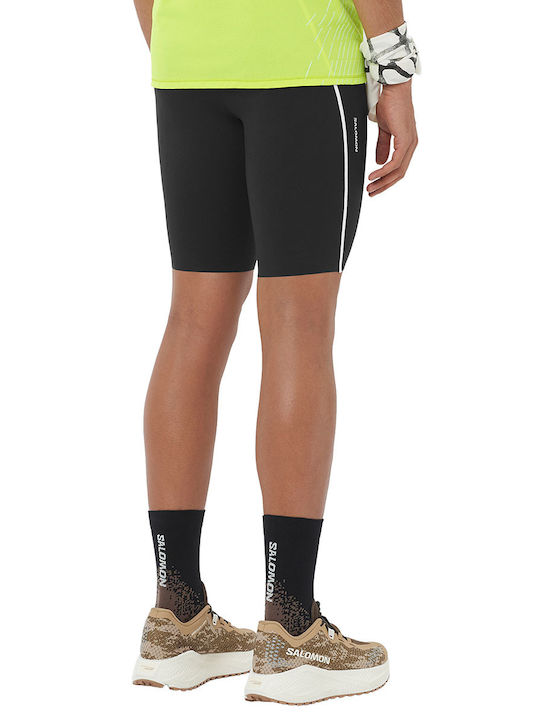 Salomon Sense Aero Herren Sportleggings Kurze Schwarze Salomon Sense Aero Herren Sportleggings Kurze Schwarze