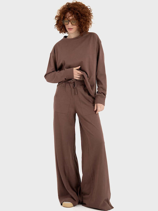 Damen Sweatshirt Braun