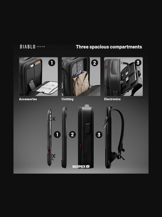 Diablo Backpack Αδιάβροχο 40lt Μαύρο