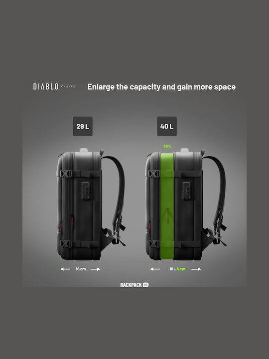 Diablo Backpack Αδιάβροχο 40lt Μαύρο
