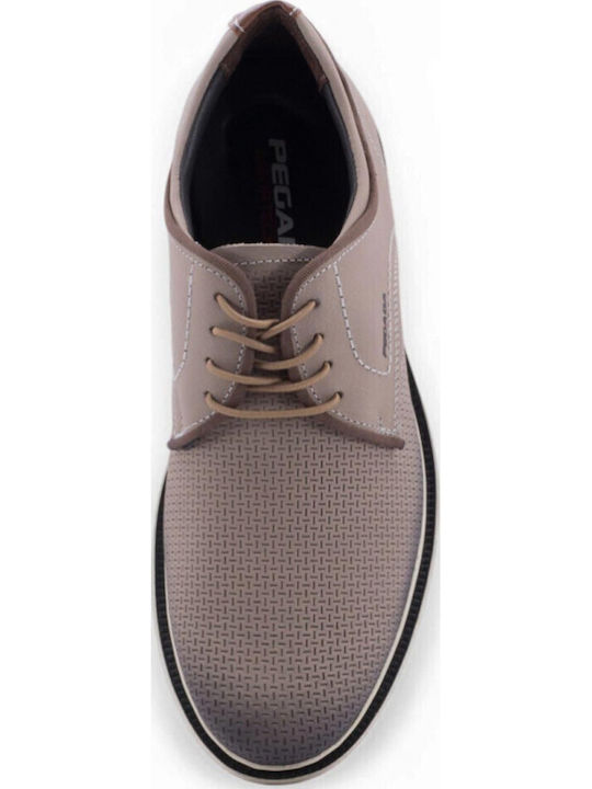 Herren Freizeitschuhe Beige Leder