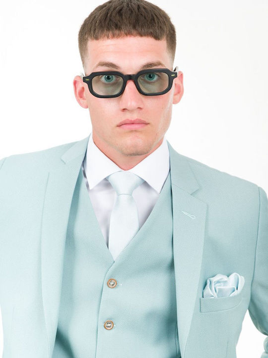 Men's Suit with Vest Menta