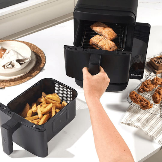 Salter Air Fryer With Double Removable Container 9l Black EK4548