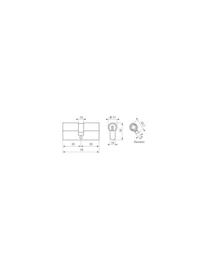 Cilindru Super Securizat Vario Dx 31 X 31 5 Chei Thirard 00040259