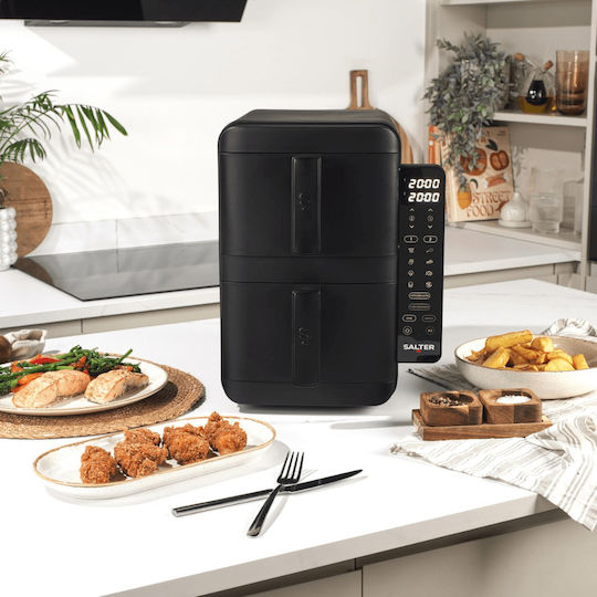 Salter Air Fryer With Double Removable Container 9l Black EK4548