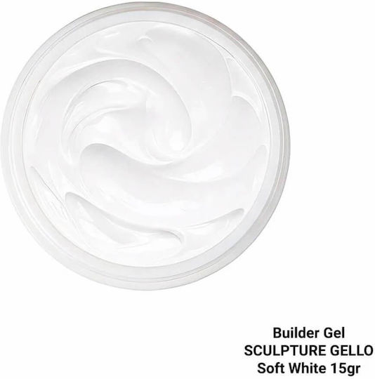 Builder Gel Sculpture Gello Soft White 15gr Mixcoco
