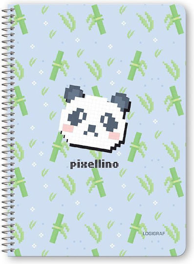 Logigraf Spiral Ruled Notebooks B5 90 Sheets 3 Subjects Pixellino 6 Pieces (Miscellaneous Designs)
