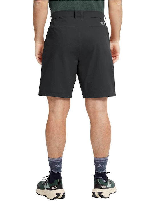 Jack Wolfskin Ανδρικό Μακρύ Παντελόνι Πεζοπορίας Μαύρο