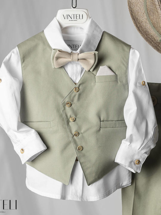 Vinteli Baptism Suit For Boy Turquoise