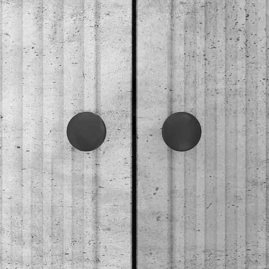 Bufet din Lemn și Metal Gri Beton 89x34.5x80cm