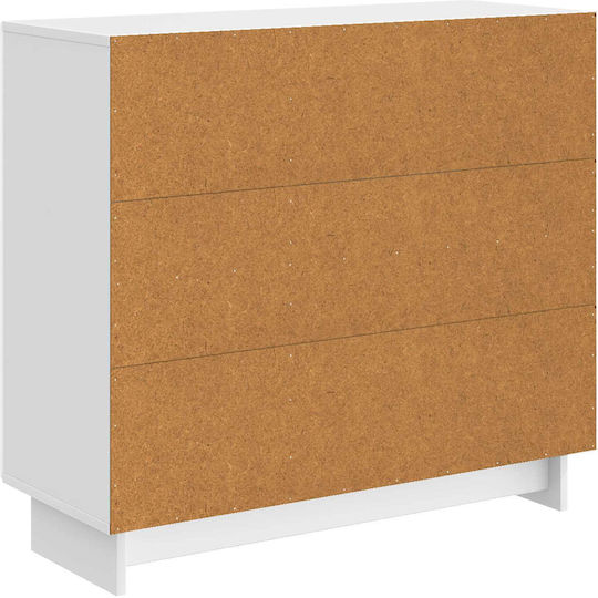 Μπουφές από Ξύλο & Μέταλλο Λευκό 89x34.5x80cm
