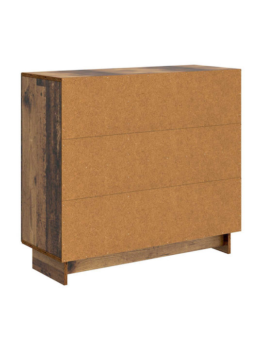 vidaXL Sideboard aus Holz & Metall Braune 89x34.5x80cm