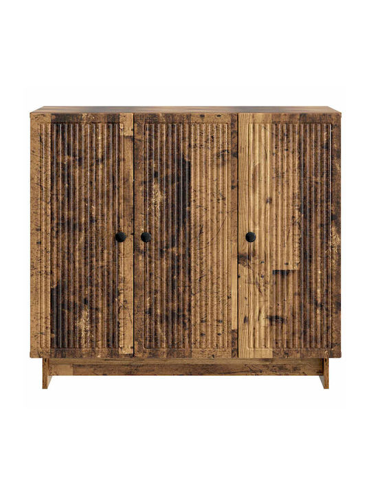 vidaXL Sideboard aus Holz & Metall Braune 89x34.5x80cm