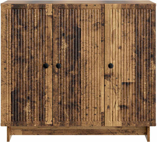 vidaXL Sideboard aus Holz & Metall Braune 89x34.5x80cm