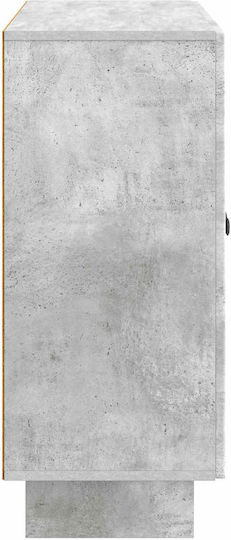 Bufet din Lemn și Metal Gri Beton 89x34.5x80cm