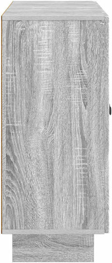 Sideboard aus Holz & Metall Grau Sonoma 89x34.5x80cm
