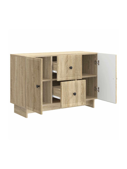 Holz Sideboard mit Schubladen Sonoma Eiche 89x34,5x60cm