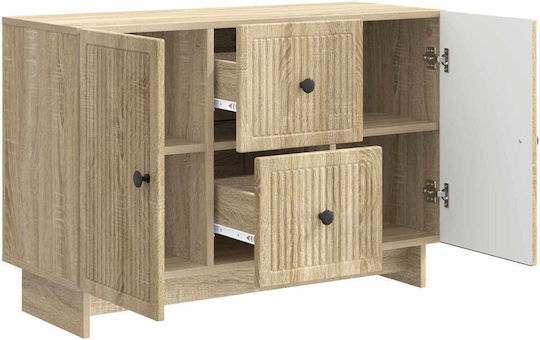 Holz Sideboard mit Schubladen Sonoma Eiche 89x34,5x60cm