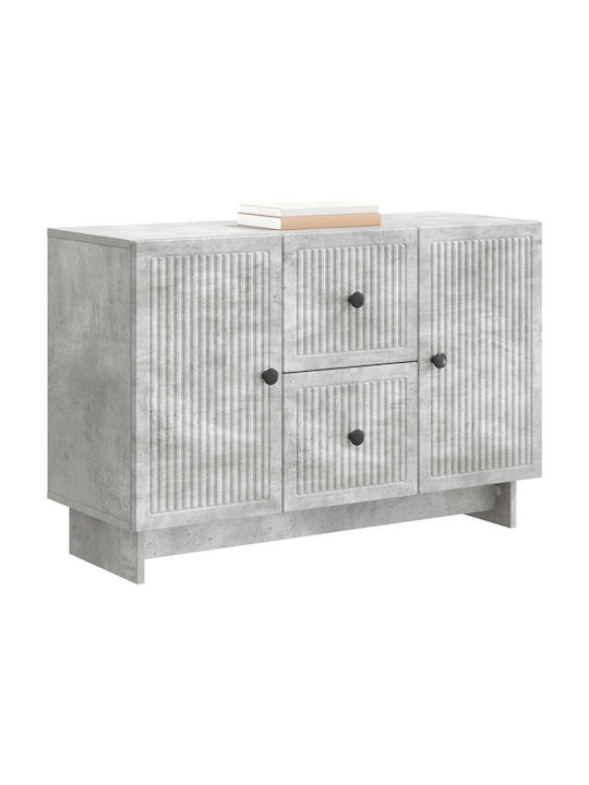 Wooden Sideboard with Drawers Concrete Gray 89x34.5x60cm