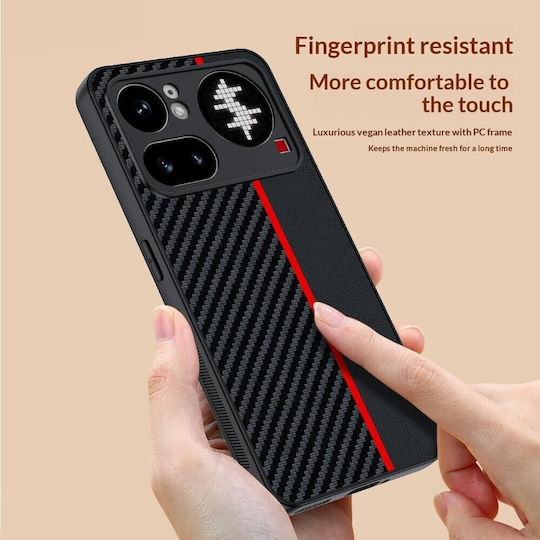 Carbon Fiber Rückseite Kunststoff Schwarz (Nichts Phone (4a) Pro)
