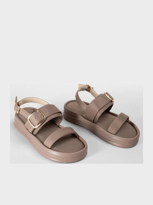 Damen Flatforms Beigen Damen Sandalen