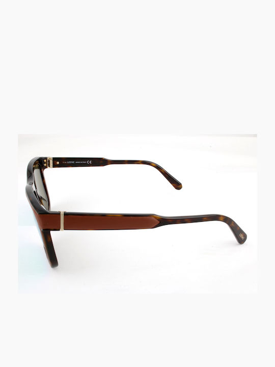 Loewe Women’s Sunglasses With Brown Frame And Green Lens