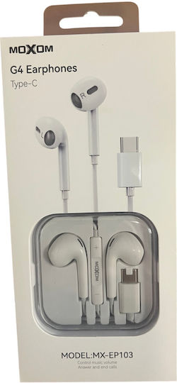 Moxom MX-EP103 In-ear Handsfree Ακουστικά με Βύσμα USB-C