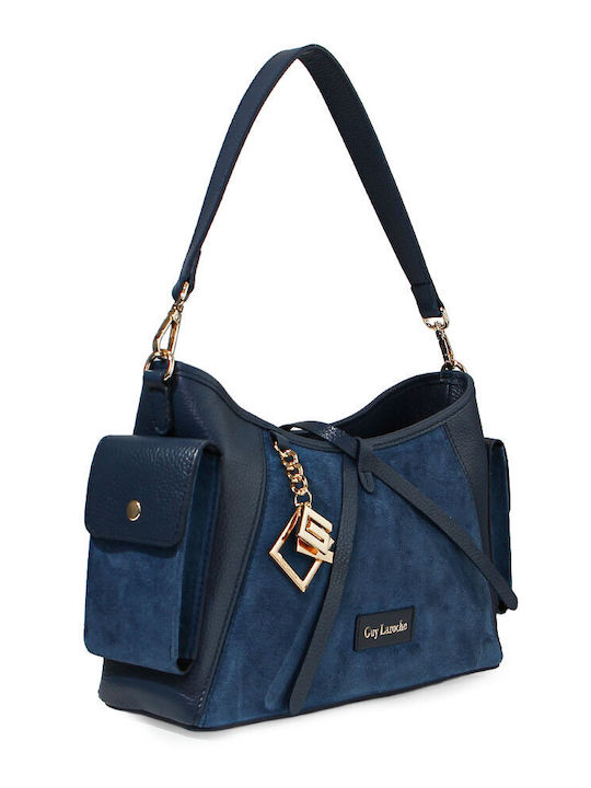 Leather Women's Crossbody Bag Blue