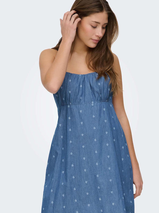 Alexis Summer Mini Dress Medium Blue Denim