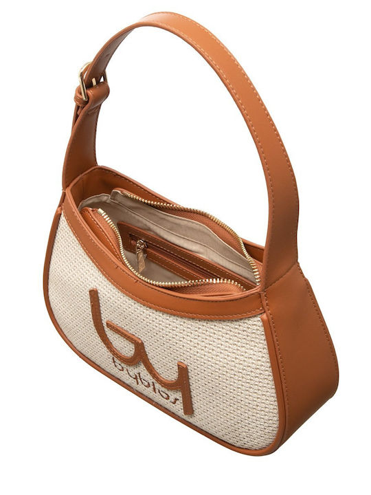Fabric Women's Shoulder Handbag White