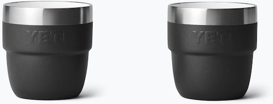 Yeti Rambler Becher Thermosflasche Rostfreier Stahl BPA-frei 118ml Schwarz