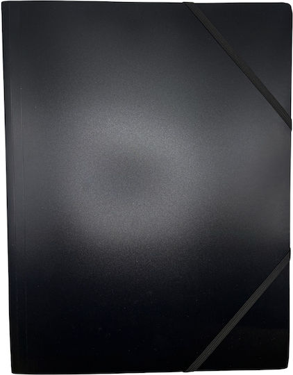 Optima Prod Din Plastic Plastic Folder Elastic Corners 400 Microns Optima Black