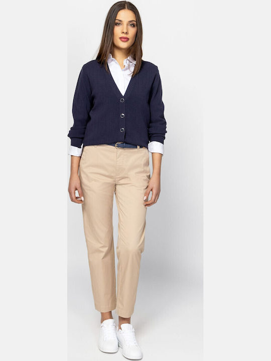 Damen Chino Hose Baumwoll-Beige