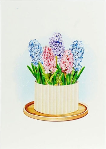 Kiriori Pop 3d Greeting Card Hyacinth
