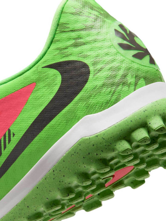Nike Phantom 6 Low Academy Erling Haaland TF Fußballschuhe mit geformten Stollen Hot Punch / Green Strike / Schwarz
