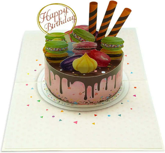 Pop-up "macaron Cake" Cake Card Kiriori 10730